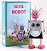Tin Plate Girl Robot Clockwork Boxed