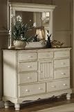 Wilshire Mule Chest W/mirror Chest/mirrr Set Antique White