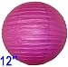 Fuchsia Purple Chinese/Japanese Paper Lantern/Lamp 12" Diameter - Just Artifacts Brand