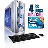 CybertronPC X-Cruiser 2 CINN11202SSL, Silver, Intel Core i3 Dual-Core (2.93 ....