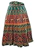 Boho Wrap Skirt-green Blue Peacock Printed Cotton Long Wrap Around Skirts