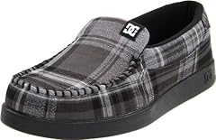 DC Men's Villain TX Sneaker,Black/Battleship/Plaid,5 D US 
