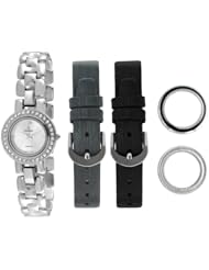 Peugeot Womens 669  Interchangeable Bezel and Band Gift Watch Set