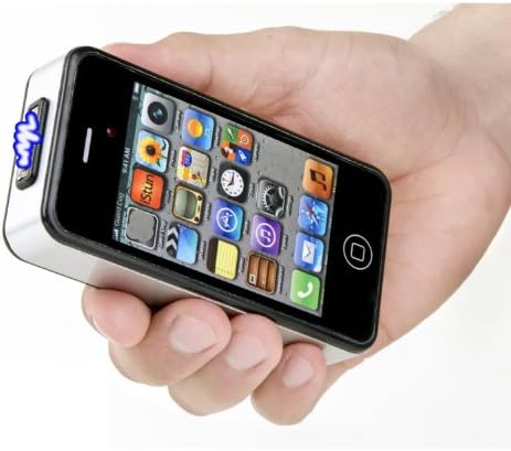 Iphone Style Cell Phone Stun Gun - Silver/Black