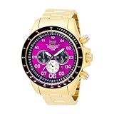 Vestal Men's ZEP016 ZR-3 Chronograph Gold-tone Purple Dial Watch
