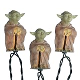 Kurt S. Adler 10-Light Star Wars  Plastic Yoda Light Set, 30-Inch Lead Wire and 12-Inch Spacing.