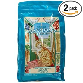HARMONY FARMS Healthy & Holistic Indoor Formula for Cats, 3-Pound Bags (Pack of 2)