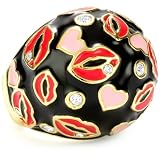 Betsey Johnson Enamel Bracelets and Rings Red