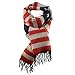 Unisex Winter Ultra Soft Patriotic American USA Flag Scarf Wrap Shawl Ski Snow