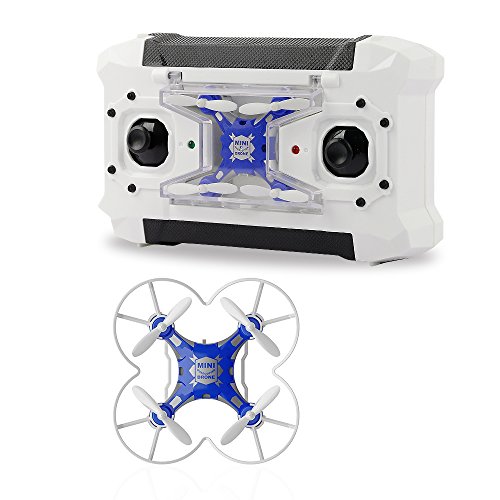 TEC.BEAN Mini Pocket Drone 4CH 6 Axis Gyro RC Micro Quadcopter with 3D Flip, Headless Mode, One Key Return Nano Copters RTF Mode 2 (BLUE)