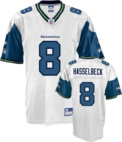 Reebok Seattle Seahawks Matt Hasselbeck Replica White Jersey Medium