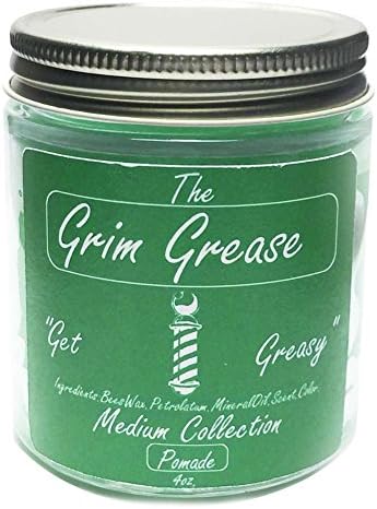 Grim Grease Light Green Medium Hair Pomade 4oz