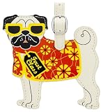 Pug Dog Luggage Tag / Pet Carrier Tag