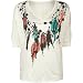 Native American Feather Print Womens Top