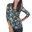 Juniors' Mossimo Supply Co. Long Sleeve Henley Tee - Green Print