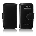 Nokia E71 Designio Leather Case (Jet Black (horizontal flip cover))