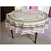 Round Provence Colorful Print coated cotton tablecloth with napkins