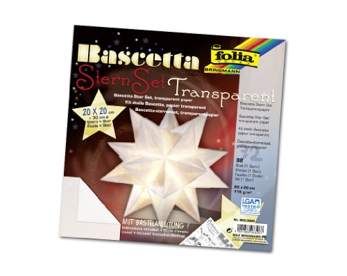 Folia 800/2020 - Bastel-Set Bascetta-Stern 20 x 20 cm 30 Blatt weiss Preisvergleich