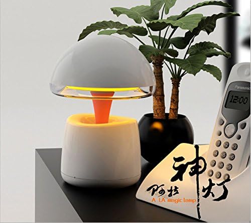 FEIFEIER A LA Magic Lamp Bluetooth Stereo Bass Speaker Lamp, Touch Control Color Changing Night Light, with Alarm Clock and FM, SD Card Slot, built-in 1800 MAh Battery Capacity Also Can Charge Your Mobile Phones