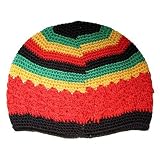 New Crocheted Knit Beanie- Rasta