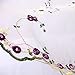 Iris Tech Premium Rose Embroidered Organza Lace Floral Fabric- By the Yard (Purple)