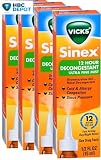 Vicks Sinex VapoSpray  12 hour Ultra Fine Mist Decongestant Nasal Pump, 0.5-Fluid Ounce Boxes (Pack of 4)