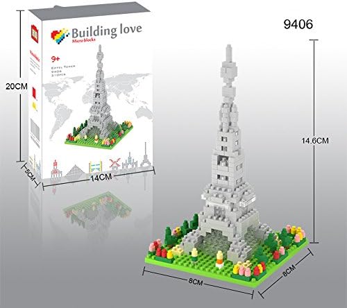 VXV Micro Blocks,Eiffel Tower, Parent-child Games Building Blocks Children's Educational Toys, LOZ Nanoblock Compatible