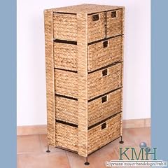 Gro�e Korb-Kommode aus geflochtener Wasserhyazinthe / Korb-Regal / Rattan-Regal