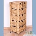 Gro�e Korb-Kommode aus geflochtener Wasserhyazinthe / Korb-Regal / Rattan-Regal