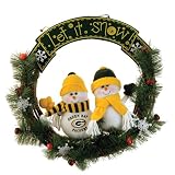15" NFL Minnesota Viking "Let it Snow" Plush Animated Snowmen Christmas Wreath