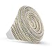JanKuo Jewelry Curve Plus Size Two Tone Antique Style Cocktail Ring Ship in Gift Box
