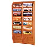 Wooden Mallet MR36-14MO Magazine Rack
