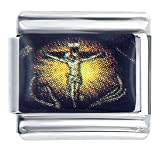 Jesus Crucified Italian Charms Bracelet Link