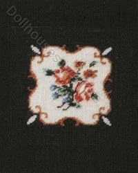 Miniature Black Rose Needlework Kit by Lindee's Little Linens