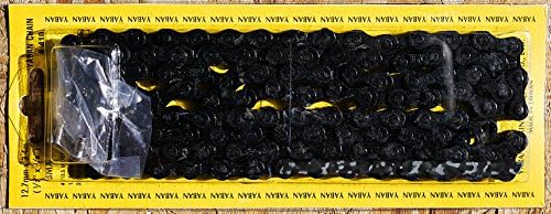 Made In Taiwan! YABAN COLORED BICYCLE CHAIN - All Black, 1/2"X1/8" X 112L, FOR SINGLE 1-SPEED, FIXIE FIXED GEAR ROAD BIKES AND BEACH CRUISER BIKES