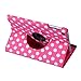 HDE Rotating Leather Stand Case, Hot Pink Polka Dot