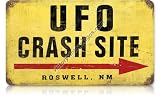 Victory Vintage Signs - UFO Crash Site Alien Roswell - Militaria American Vintage Sign
