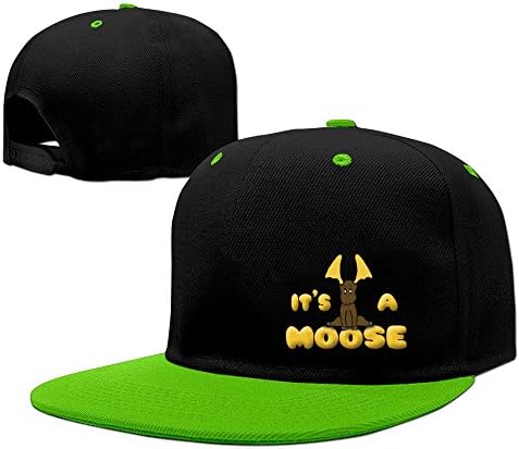 Cool Funny Alaska Cute Moose Funny Hip-Hop Snapback Baseball Caps KellyGreen