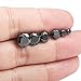 FIBO STEEL Stainless Steel Mens Womens Stud Earrings Black Round Cubic Zirconia Inlaid, 3mm-8mm Available