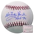 Whitey Ford New York Yankees Hand Signed Rawlings MLB Baseball with HOF 74 Inscription