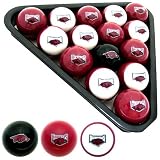 Arkansas Razorbacks College Logo Pool Balls Set