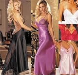 Pure & Innocent Charmeuse Wedding Collection Venice Sequin Trim & Sheer Long Gown or Chemise