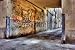 Wallmonkeys Peel and Stick Wall Decals - Dirty Lane in the Old Town - Removable Graphic