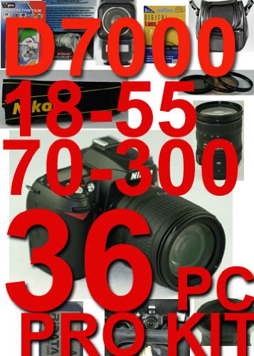 # Nikon D7000 36 Piece Pro Kit with Nikon AF-S 18-55mm f/3.5-5.6 VR NEW Sigma AF Zoom 70-300mm