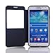 Arbalest Samsung Galaxy Note 3 Neo SM-N7505 5.5 inchNot for Galaxy Note 3 5.7''] Brushed Texture PU Leather Flip Cover Case with Window View [ No S View Function ] - DarkBlue