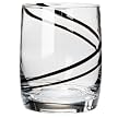 Luigi Bormioli Black Swirl Double Old-Fashioned Glasses Set of 4