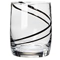 Luigi Bormioli Black Swirl Double Old-Fashioned Glasses Set of 4