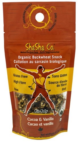 ShaSha Organic Cocoa/Vanilla Buckwheat Snacks, 6oz (170g)