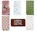 Christmas Money Greeting Cards - 36 Pack Assorted - 6 Winter Holiday Designs, Snowflakes, Stripes, Reindeer, Candy Canes, Mistletoe 4 x 8 With Envelopes Included by Juvale