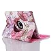 iPad mini Case - Nozza iPad mini 3 / iPad mini 2 / iPad mini Case, 360 Degree Rotating Multi-Angle Stand Smart Cover with Auto Wake/Sleep Feature Flower Pink